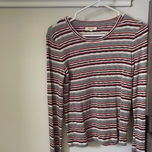 Madewell multicolor stripe long sleeve tee